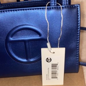 Telfar Cobalt small shopping bag